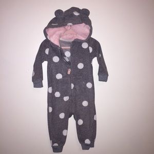 🌺 Baby girl zip up Sleeper w/ Hoodie and pockets